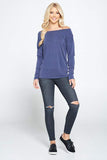 Modal Knit Solid Top with Dolman Sleeve