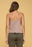 Solid Cowl Neck Sleeveless Tank Top
