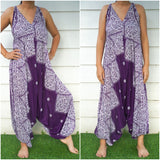 Purple Lotus Hippie Jumpsuits, Boho Rompers, Festival Clothing